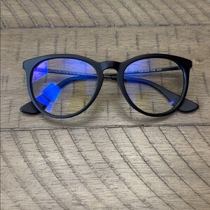 Black Sunglasses with Blue Lenses